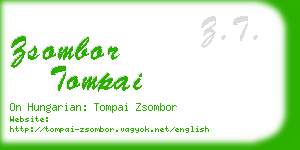 zsombor tompai business card